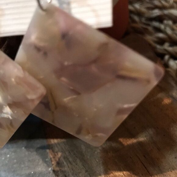 Acrylic Marble Look Earrings - Picture 2 of 4